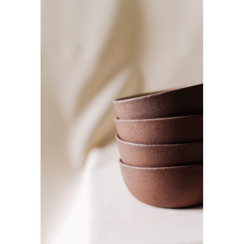 Brown ceramic bowl