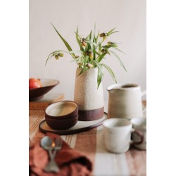 Brown ceramic vase