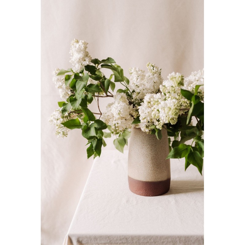 Brown ceramic vase