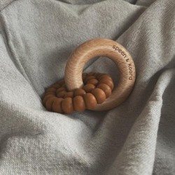 Teether ring Alfie, Taupe