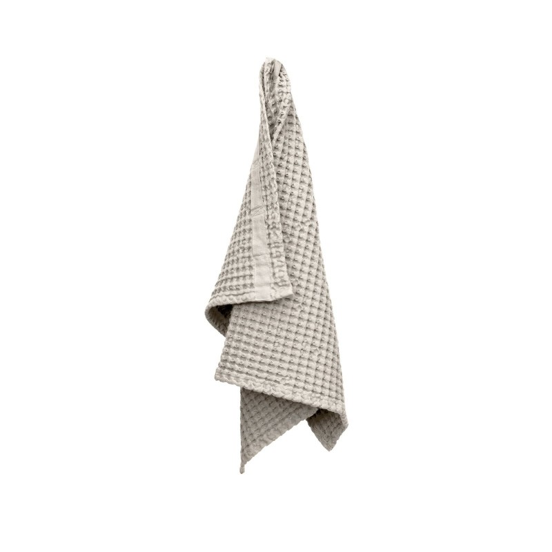 Serviette de bain en nid d'abeille, coton beige