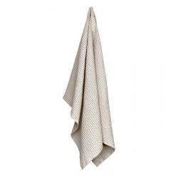 Big waffle bath towel, beige cotton