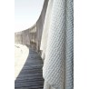 Big waffle bath towel, beige cotton