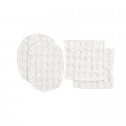 Big waffle makeup pads, white cotton