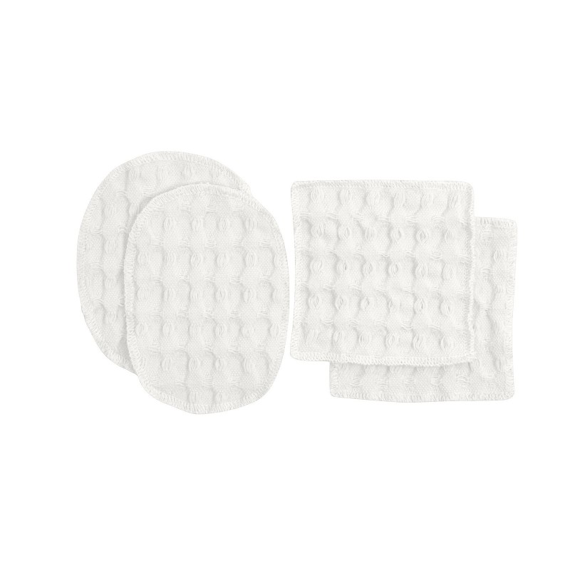 Big waffle makeup pads, white cotton