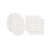 Big waffle makeup pads, white cotton