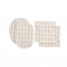 Big waffle makeup pads, beige cotton