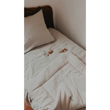 Duvet cover, beige linen