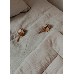 Duvet cover, beige linen