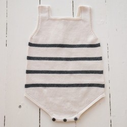 Zach knit striped romper