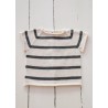 Airon knit striped sweater, short sleeve