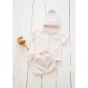 Jan knit sweater, short sleeve, creme