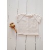 Jan knit sweater, short sleeve, creme