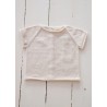 Jan knit sweater, short sleeve, creme