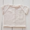 Jan knit sweater, short sleeve, creme