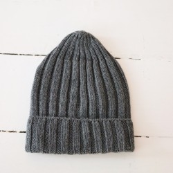 Cotton rip knit hat Noah, dark grey