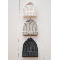 Cotton rip knit hat Noah, dark grey