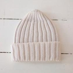 Cotton rip knit hat Noah, creme