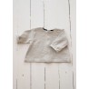 Long sleeves blouse, beige linen