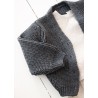 Gilet en laine merinos gris sombre