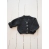 Gilet en laine merinos gris sombre