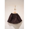 Skirt, Dark Brown cotton canvas