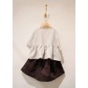 Skirt, Dark Brown cotton canvas