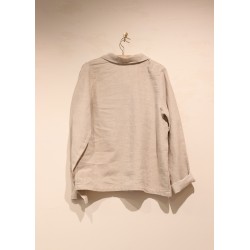 Long sleeves shirt, beige linen