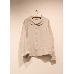 Long sleeves shirt, beige linen