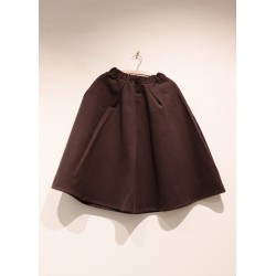 Long skirt, Dark Brown cotton canvas