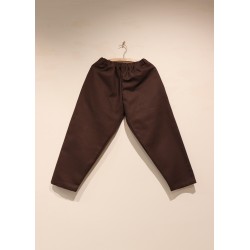 Classic trousers, Dark Brown cotton canvas