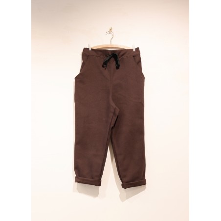 Pockets trousers, Dark Brown cotton canvas