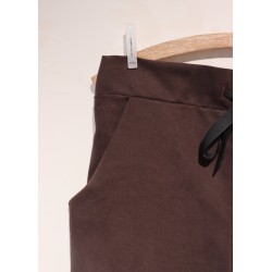 Pockets trousers, Dark Brown cotton canvas