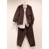 Pockets trousers, Dark Brown cotton canvas