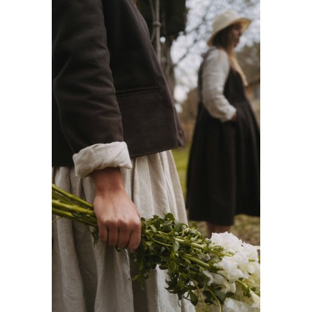 Veste femme, toile de coton Brun