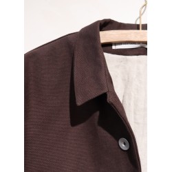 Tailor jacket, Dark Brown cotton canvas