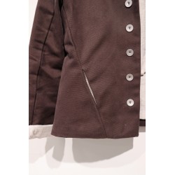 Veste tailleur, toile de coton Brun