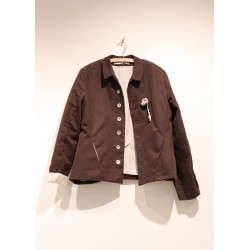 Tailor jacket, Dark Brown cotton canvas