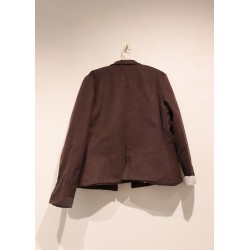 Tailor jacket, Dark Brown cotton canvas