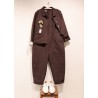 Jumpsuit 02, Dark Brown cotton Canvas