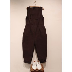 Jumpsuit 02, Dark Brown cotton Canvas