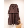 Dress 13, Dark Brown cotton canvas