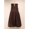 Dress 13, Dark Brown cotton canvas