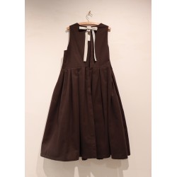 Dress 13, Dark Brown cotton canvas