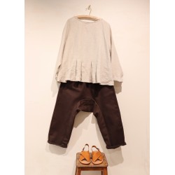 Trousers 02, Dark Brown cotton canvas