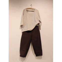 Trousers 03, Dark Brown cotton canvas