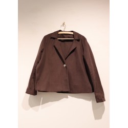 Jacket 08, Dark Brown cotton canvas