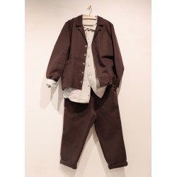 Jacket 07, Dark Brown cotton canvas