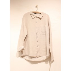 Man shirt, beige linen