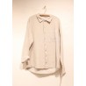 Chemise mixte, lin blanc